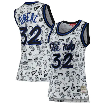 womens mitchell and ness shaquille oneal white orlando magi-360